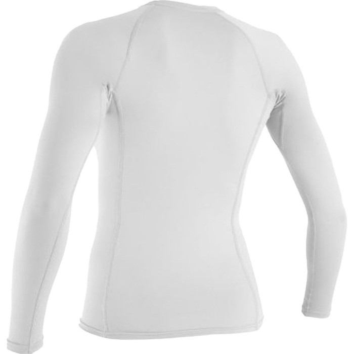 2024 O'Neill Basic Skins Langermet Utslett T-skjorte For Kvinner 4340 - White